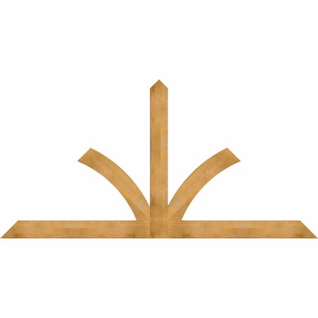 Ekena Millwork Richland Rough Sawn Timber Gable Bracket, Western Red Cedar, 108"W x 54"H x 2"D x 6"F, 12/12 Pitch GBW108X54X0206RIC00RWR